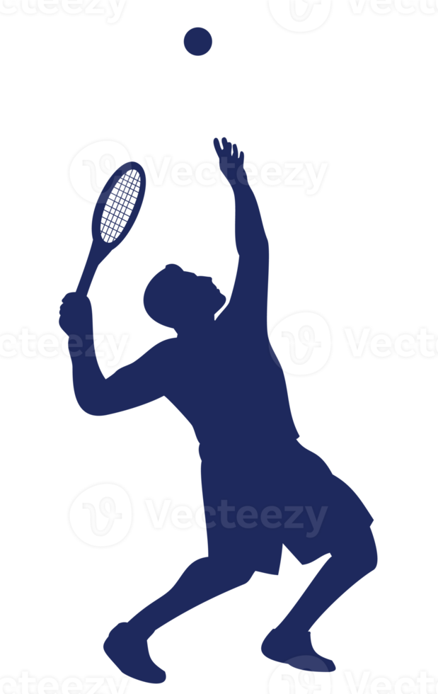 Tennis Player Serving Silhouette png