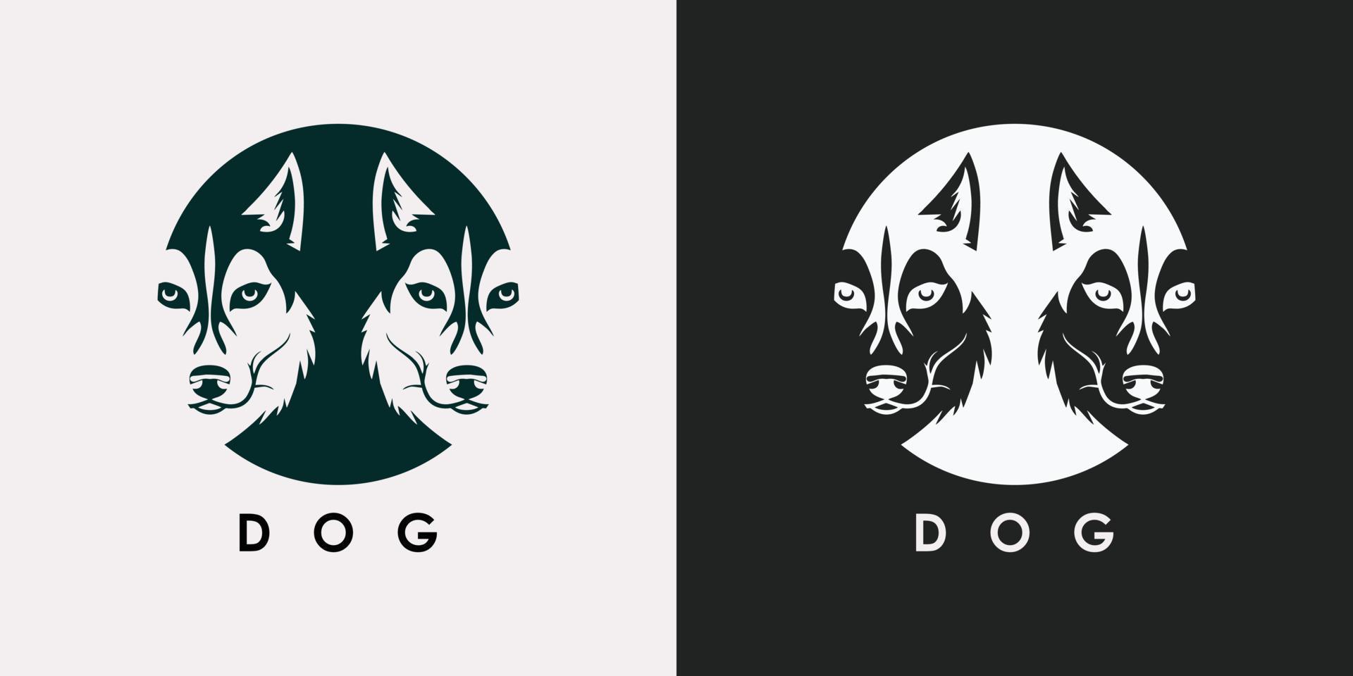 dog logo design vector