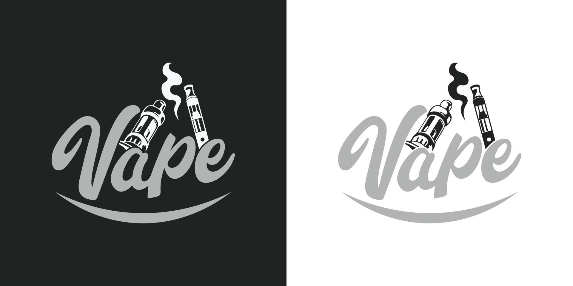 concepto moderno de diseño de logotipo vape vector