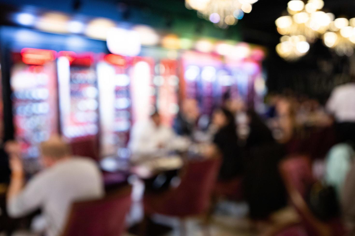 People in the restaurant blurred background photo
