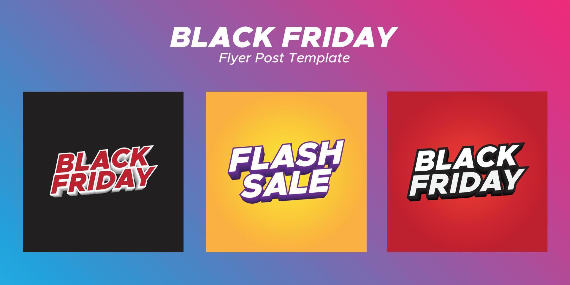 venta flash de viernes negro vector