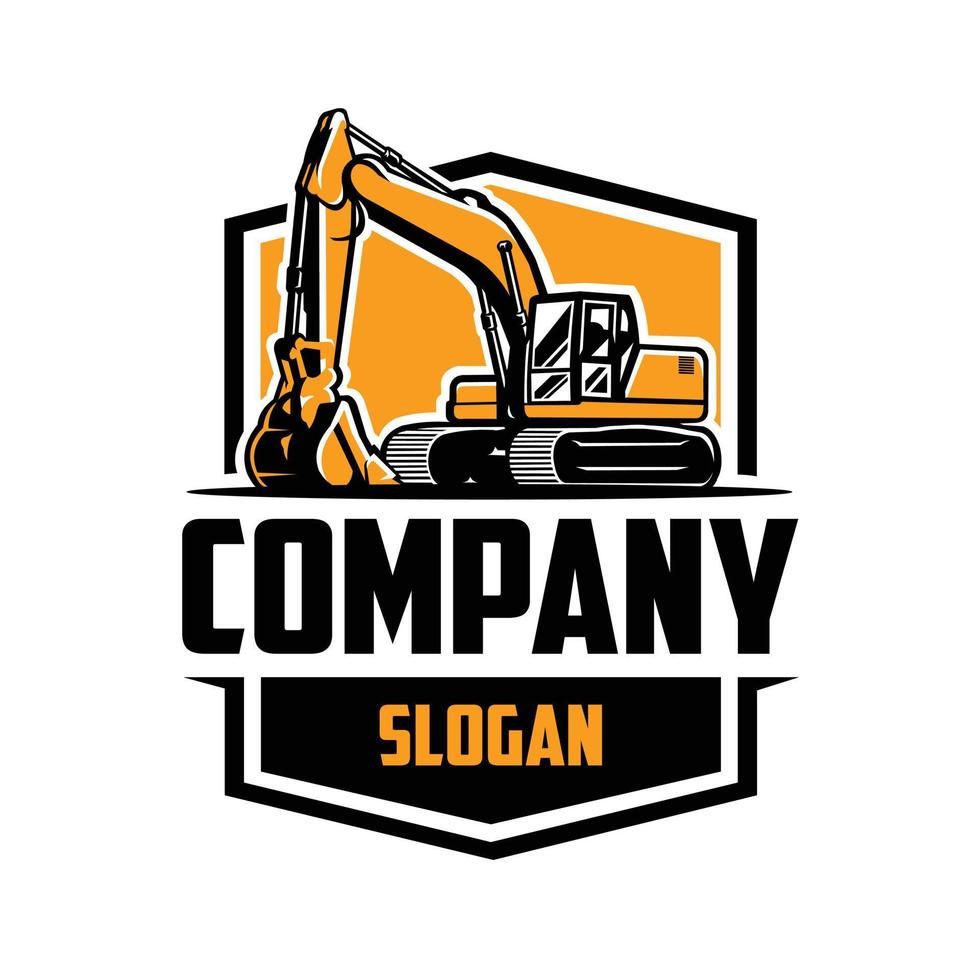 Premium Excavator Company Logo Vector Template Set