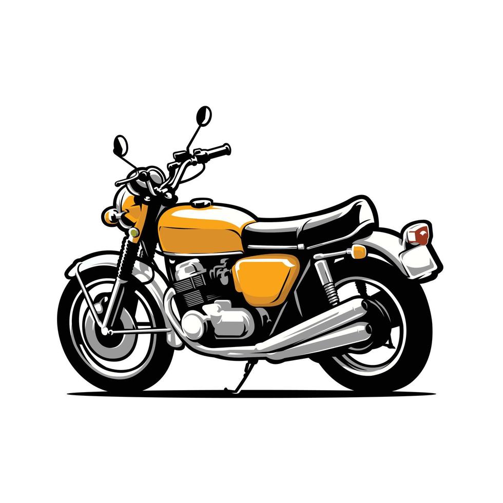 Classic motor bike vector isolated. Best for automotive related design