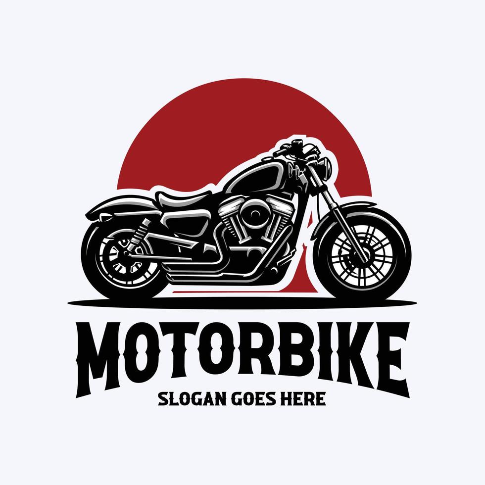 Ilustración de stock de vector de logotipo de silueta de moto. lo mejor para el diseño de logotipos relacionados con la automoción