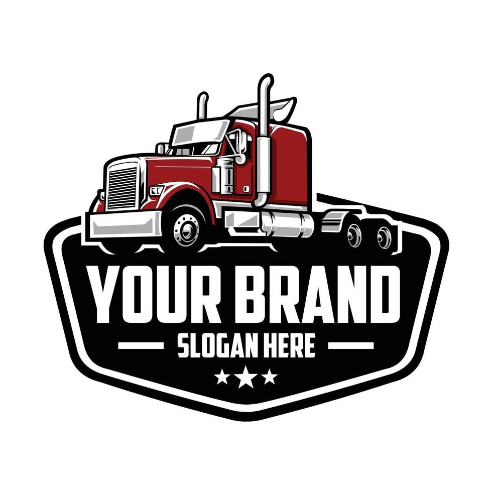 Trucking company logo emblem badge vector isolated