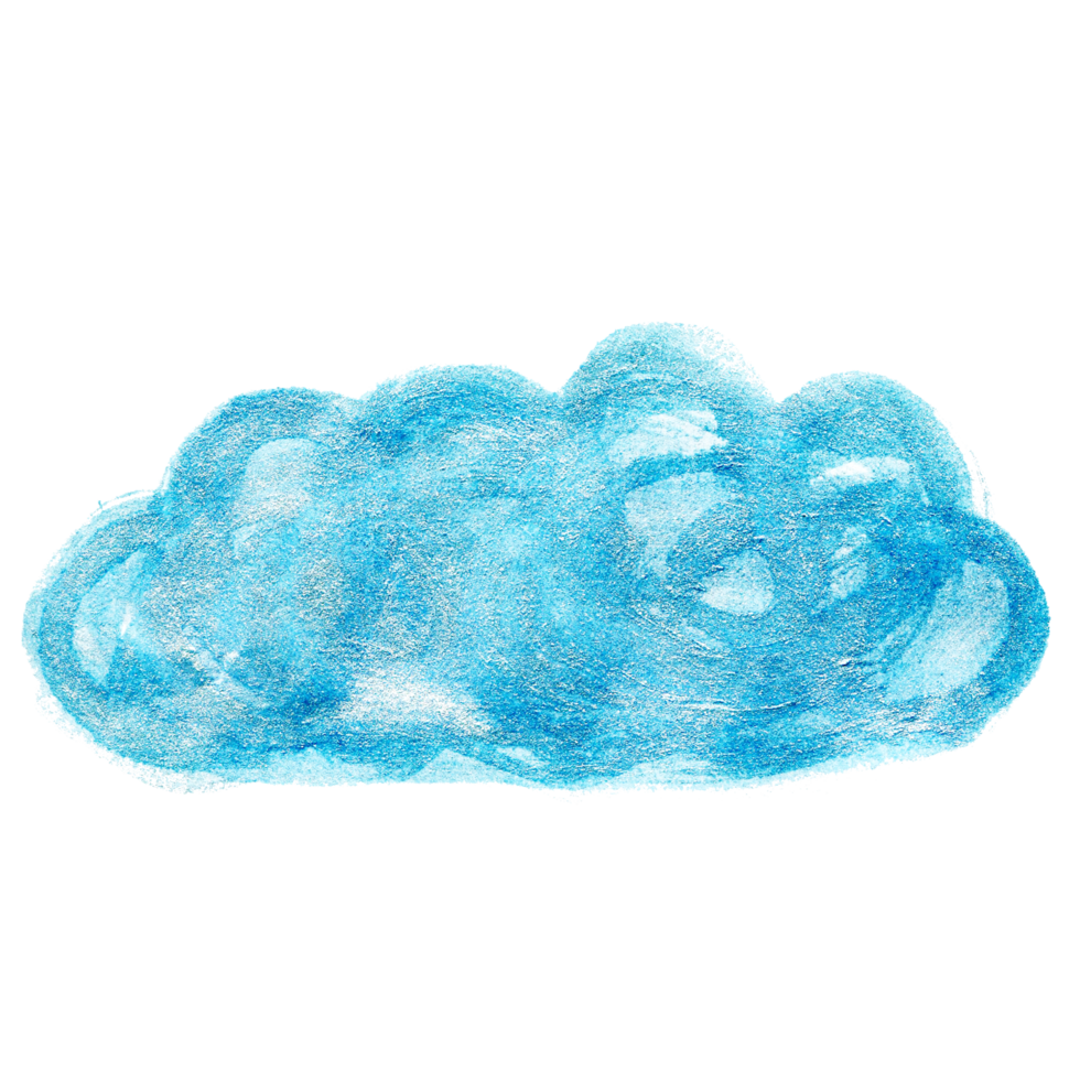 Watercolor Clouds Shape Transparent. Hand Drawn Cloud png