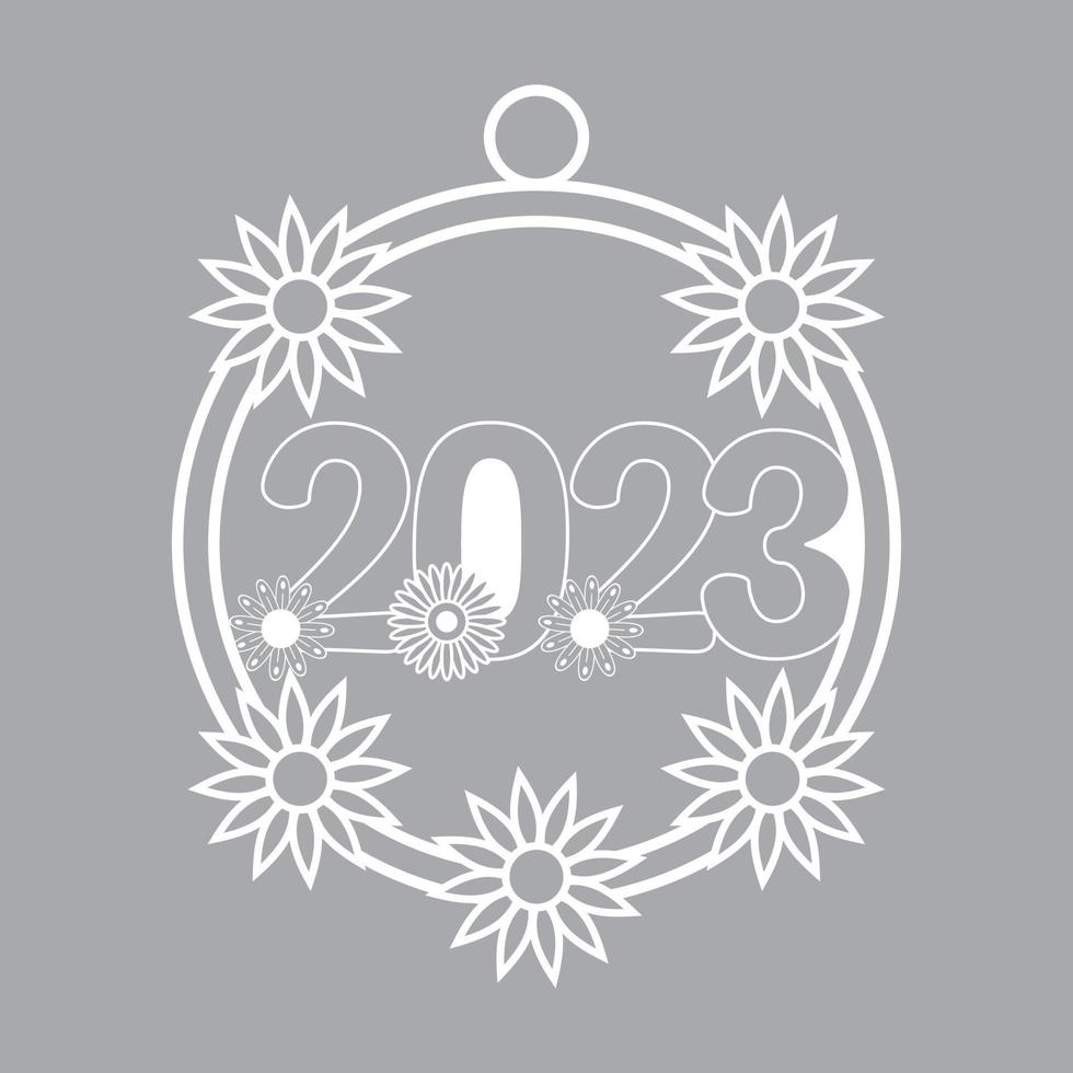 2023 christmas Round rope frame laser cut, rounded border and