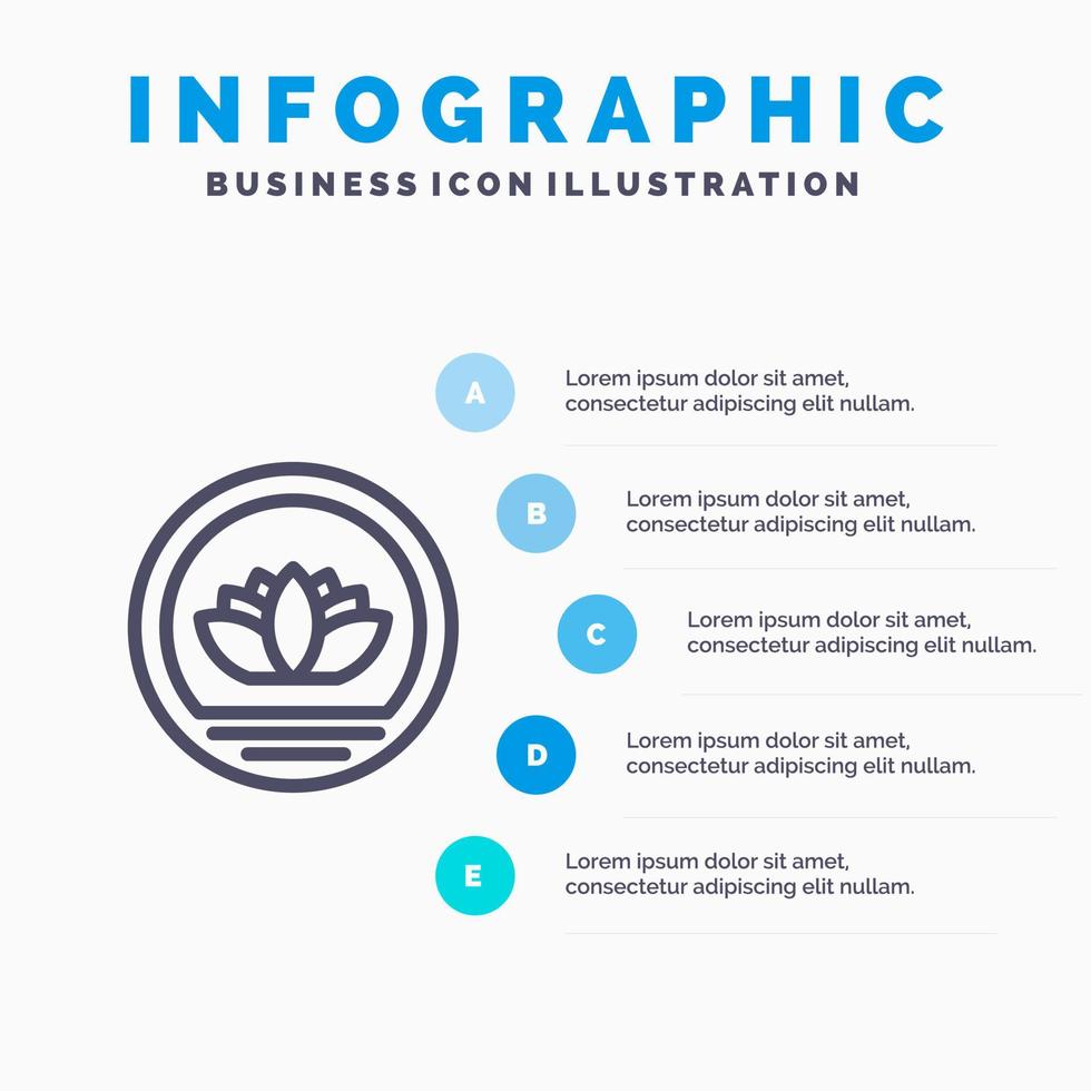 Bangladesh Bangladeshi Coin Coins Line icon with 5 steps presentation infographics Background vector