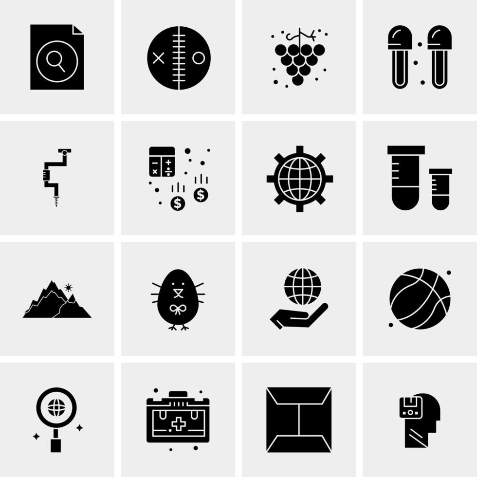 16 Universal Business Icons Vector Creative Icon Illustration to use in web and Mobile Related project