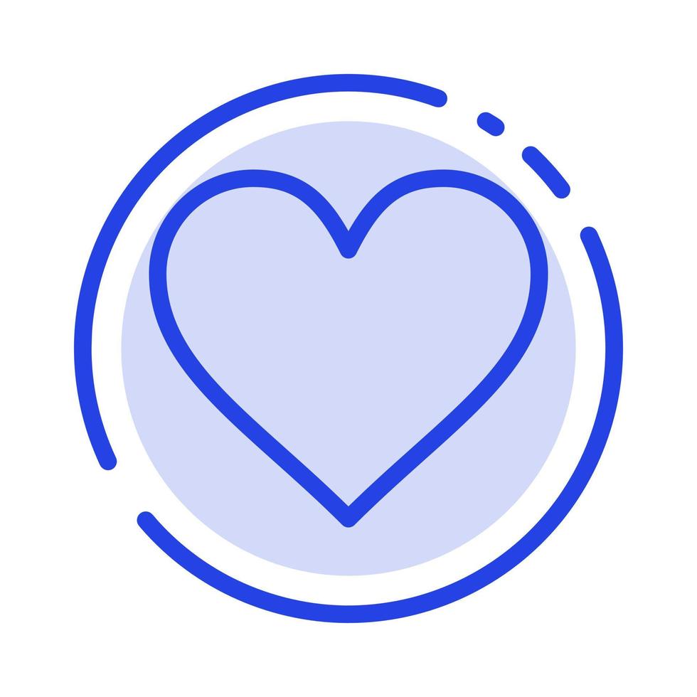 Love Instagram Interface Like Blue Dotted Line Line Icon vector