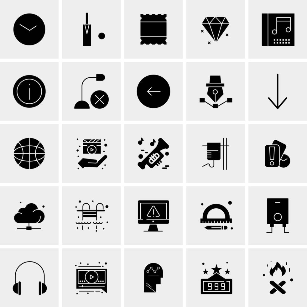 25 iconos de negocios universales vector ilustración de icono creativo para usar en proyectos relacionados con la web y dispositivos móviles