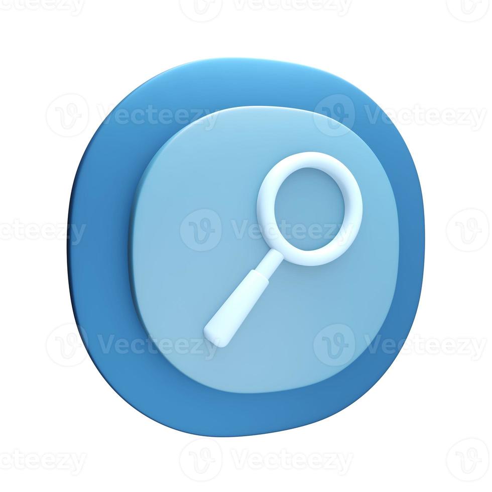 3D Render Search Icon photo