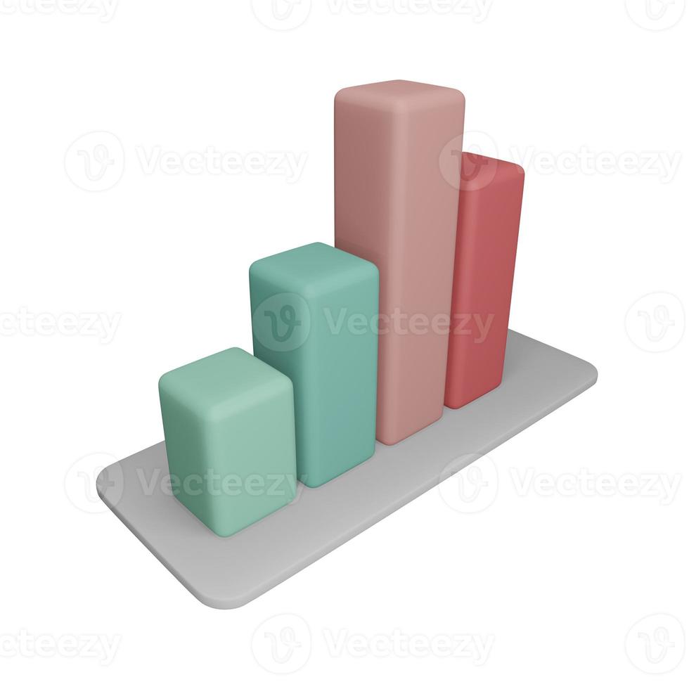 3D Render  Candle Chart photo
