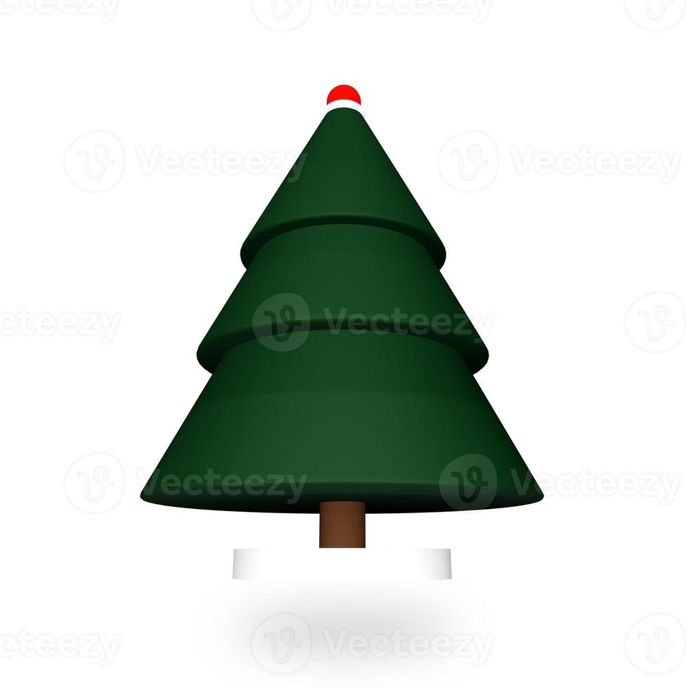 3D Render Christmas Tree photo