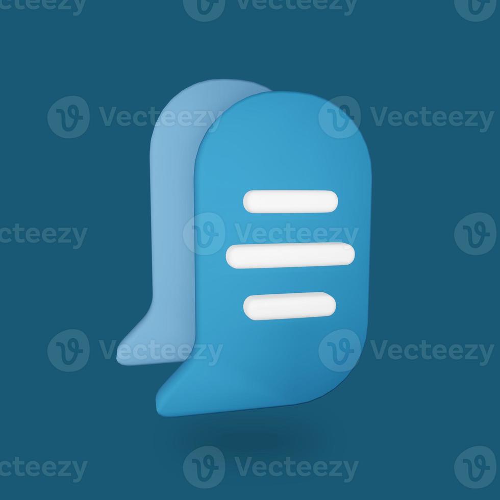 3D Render Bubble Chat photo