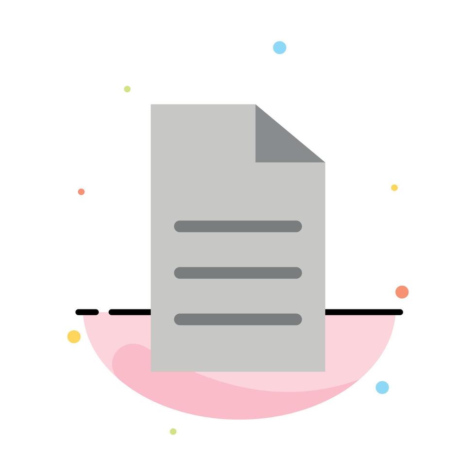 File Data User Interface Abstract Flat Color Icon Template vector