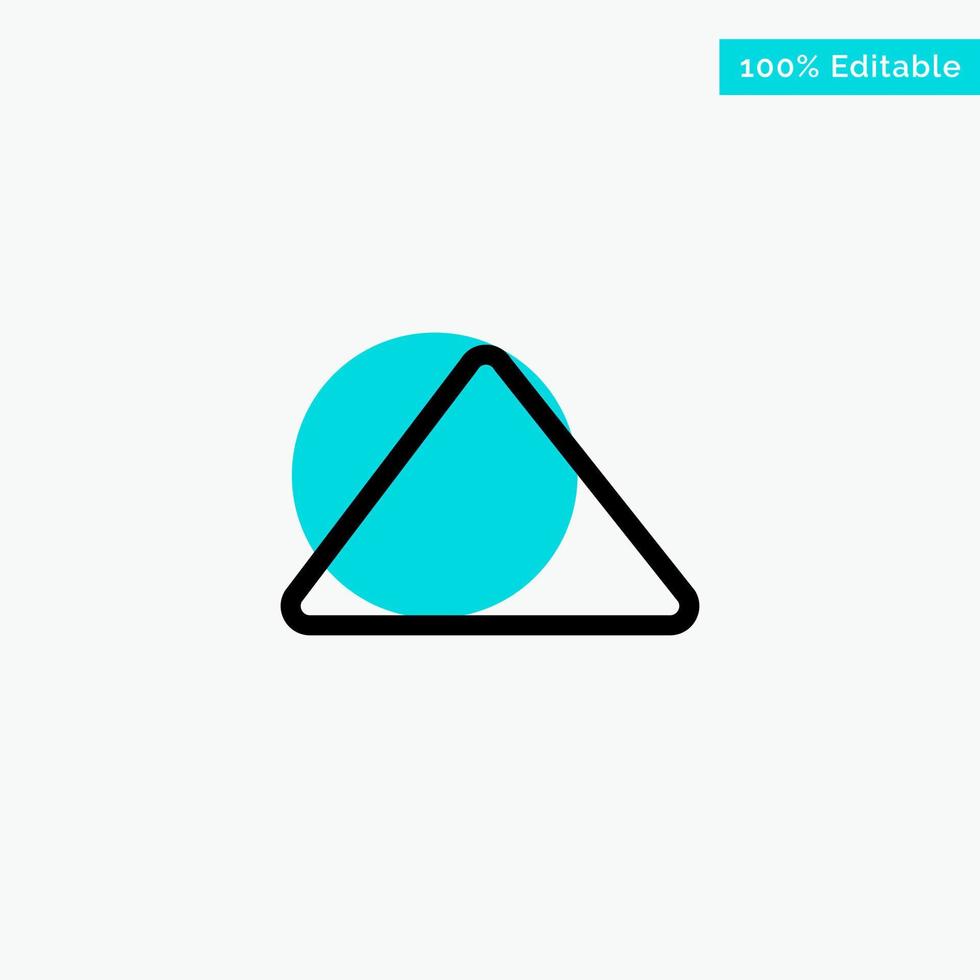 Arrow Up Play Video turquoise highlight circle point Vector icon