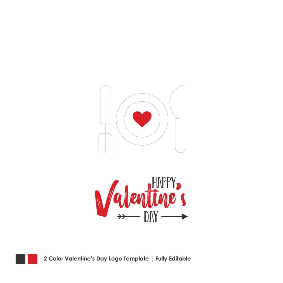 Happy Valentines Day Card Vector Lettering Background