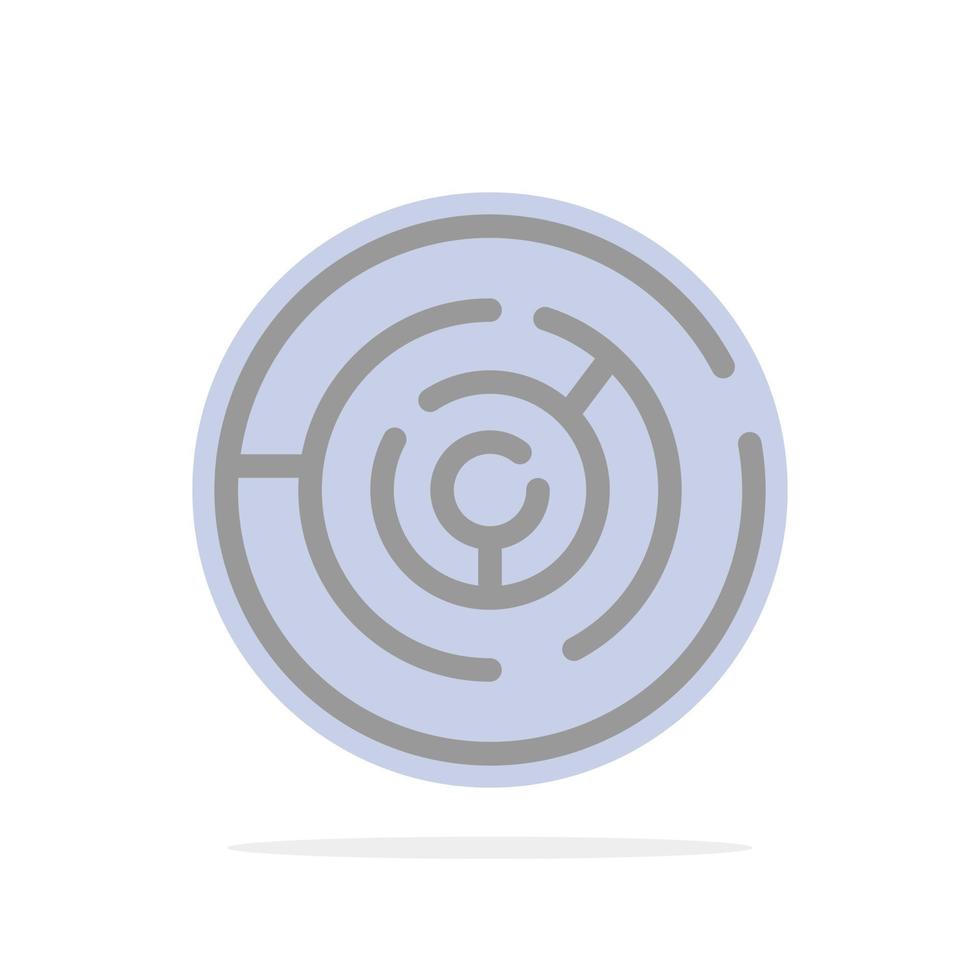Puzzle Arrow Strategy Target Point Abstract Circle Background Flat color Icon vector