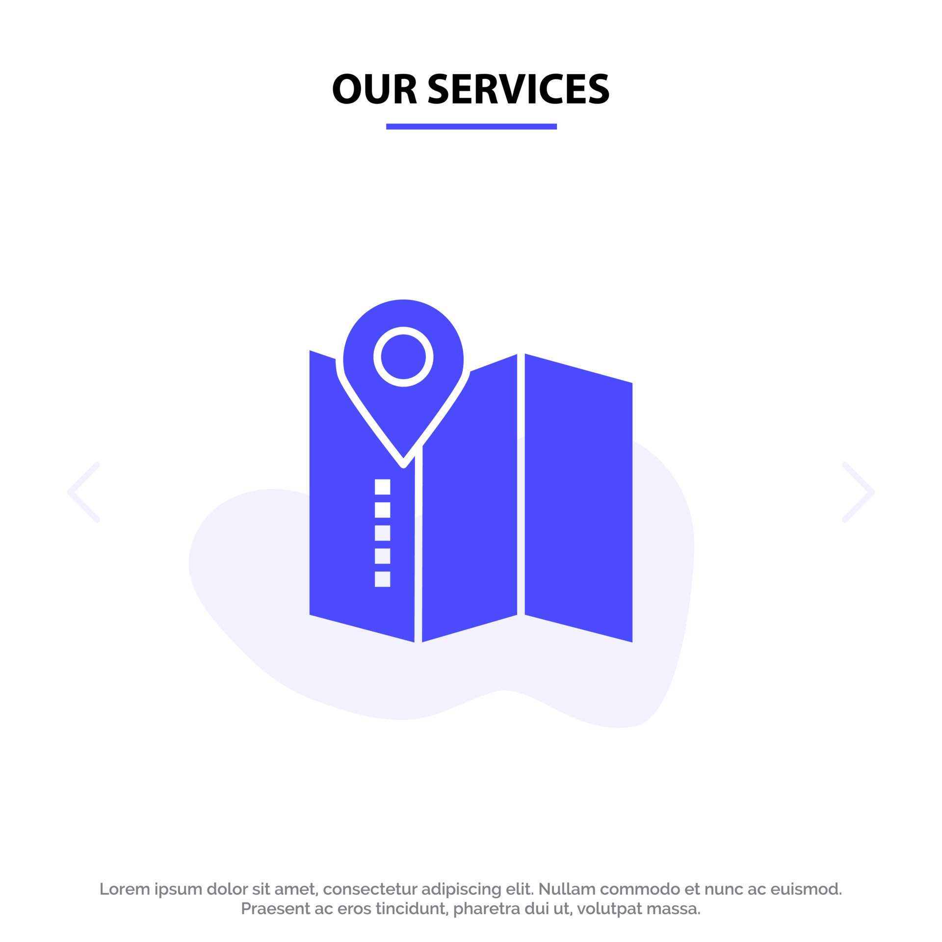 Our Services Location Map Service - Our Services Location Map Service Pin Solid Glyph Icon Web Card Template Free Vector 