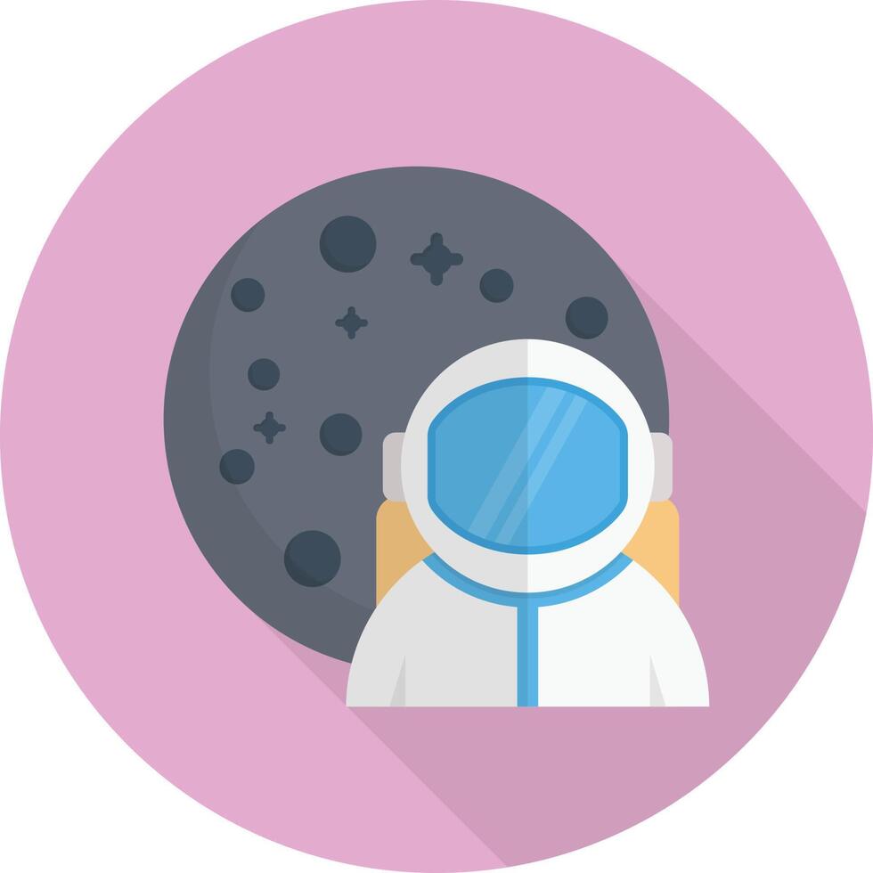 ilustración de vector de luna de astronauta en un fondo. símbolos de calidad premium. iconos vectoriales para concepto y diseño gráfico.