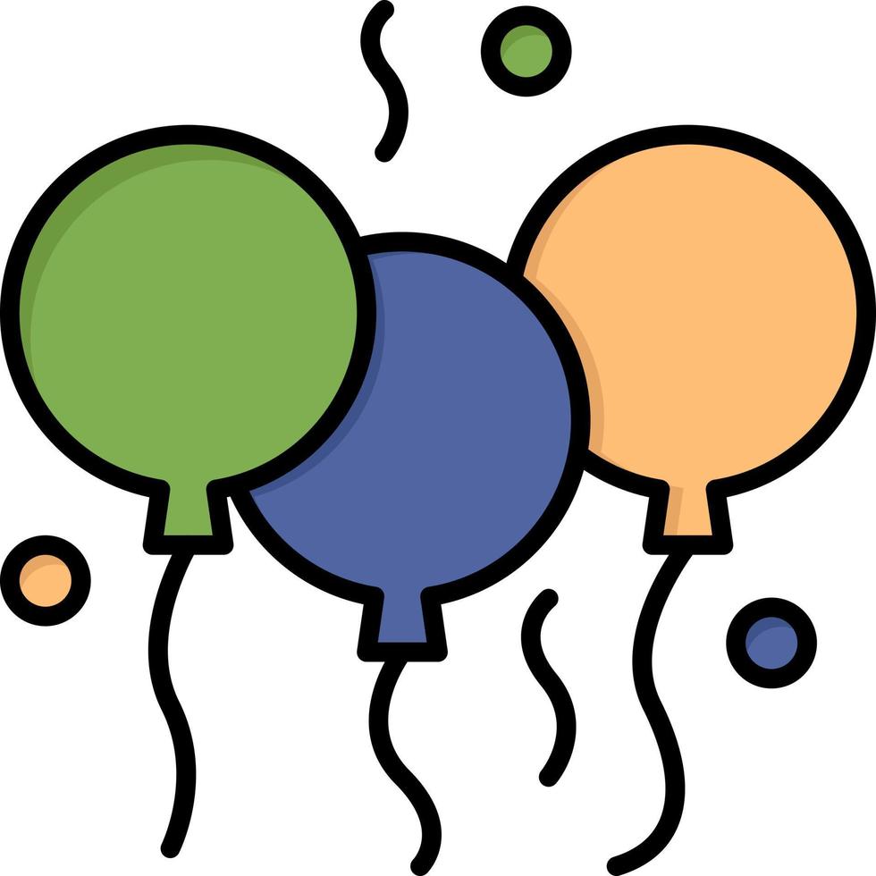 Indian Day Balloon India  Flat Color Icon Vector icon banner Template