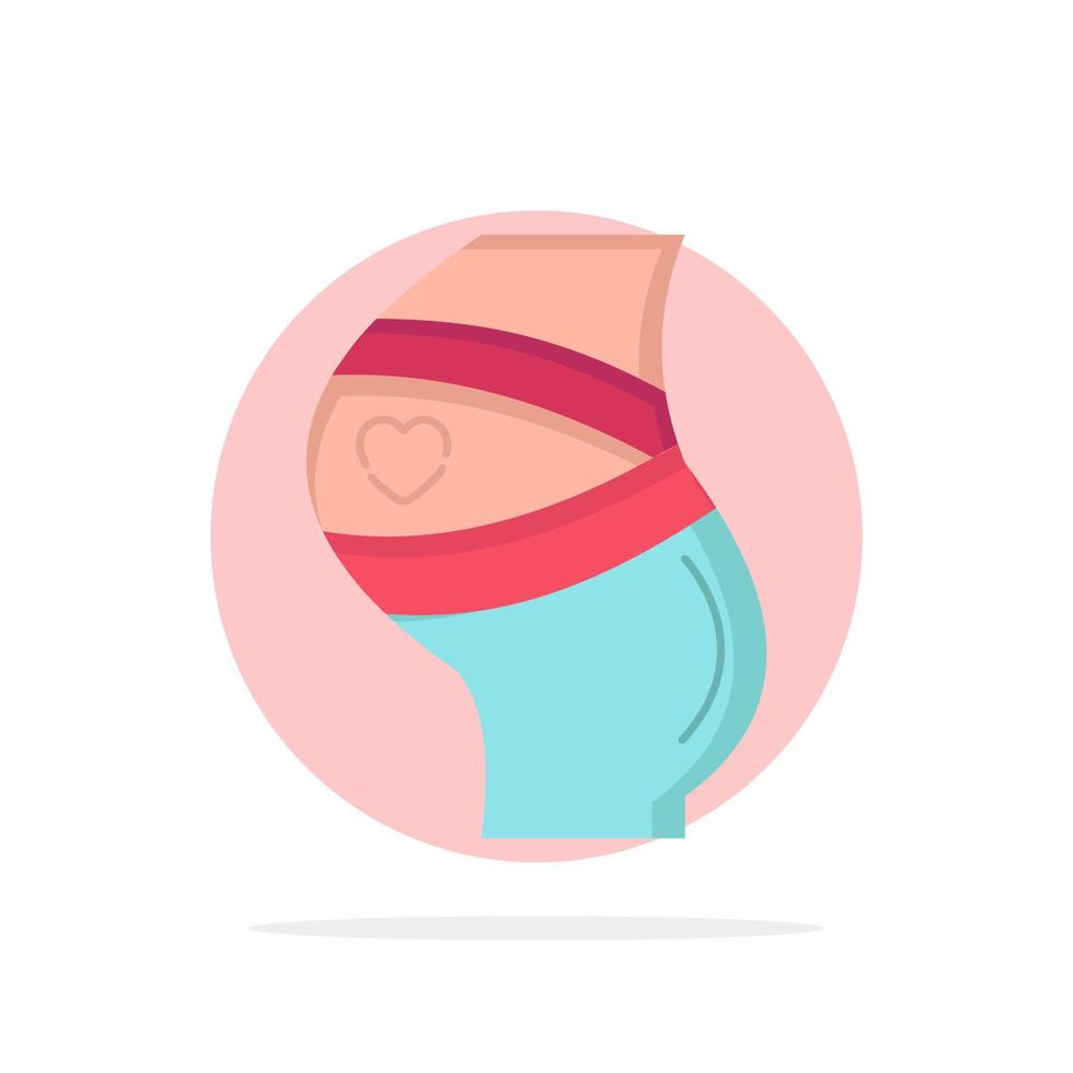 Belt Safety Pregnancy Pregnant women Flat Color Icon Vector