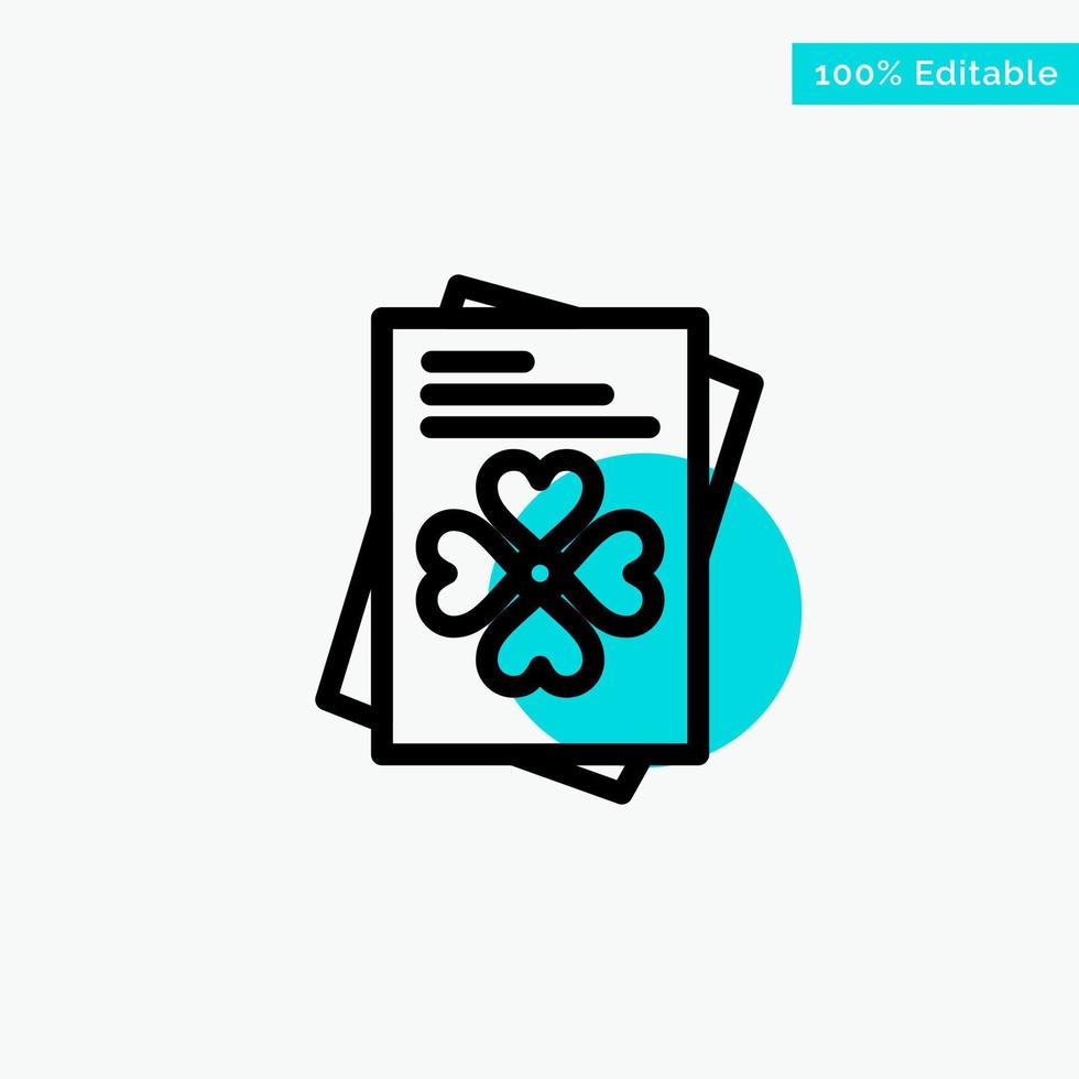 Passport World Ireland turquoise highlight circle point Vector icon