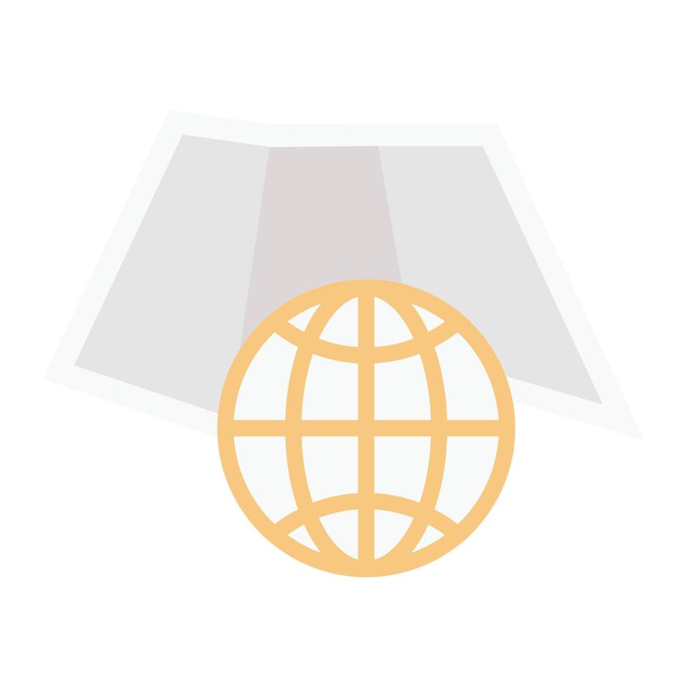 ilustración de vector de mapa global en un fondo. símbolos de calidad premium. iconos vectoriales para concepto y diseño gráfico.