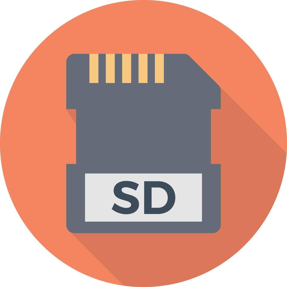 Ilustración de vector de tarjeta SD en un fondo. Símbolos de calidad premium. Iconos vectoriales para concepto y diseño gráfico.