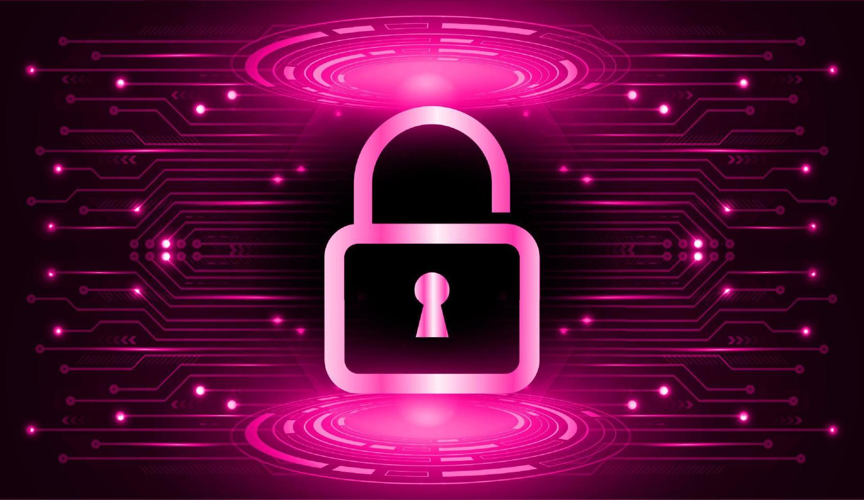 Modern Cybersecurity Technology Background with lock vector