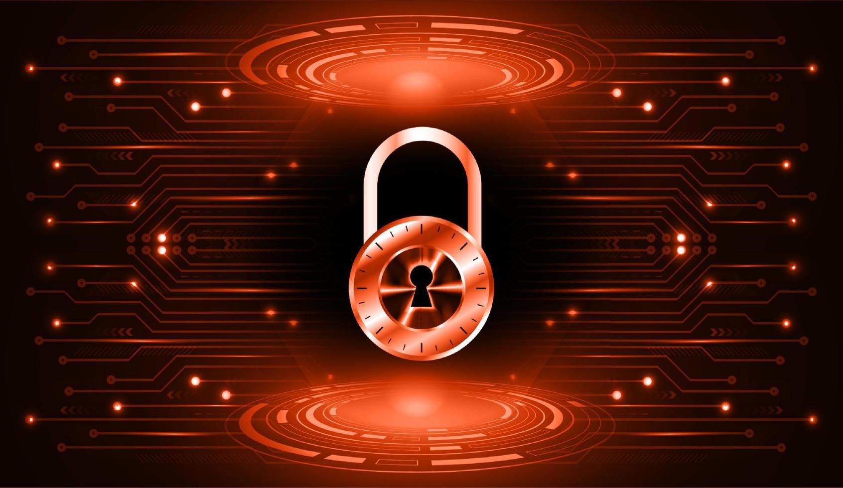 Modern Cybersecurity Technology Background with lock vector