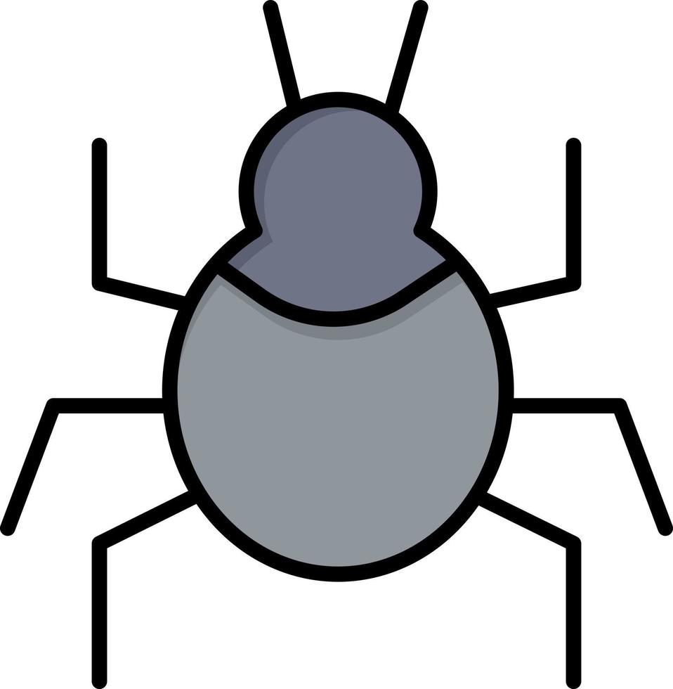 Bug Nature Virus Indian  Flat Color Icon Vector icon banner Template