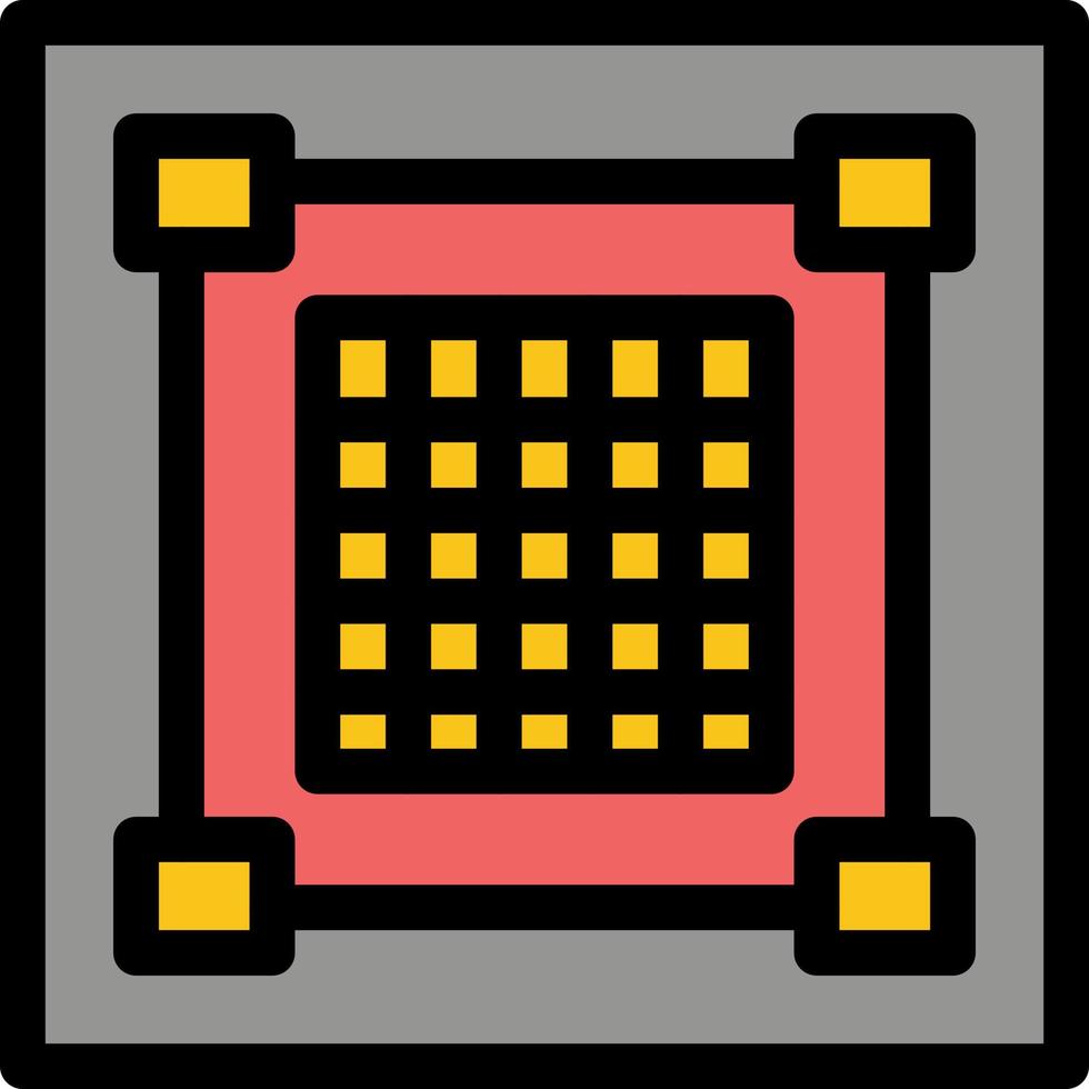 Creative Design Designer Graphic Grid  Flat Color Icon Vector icon banner Template