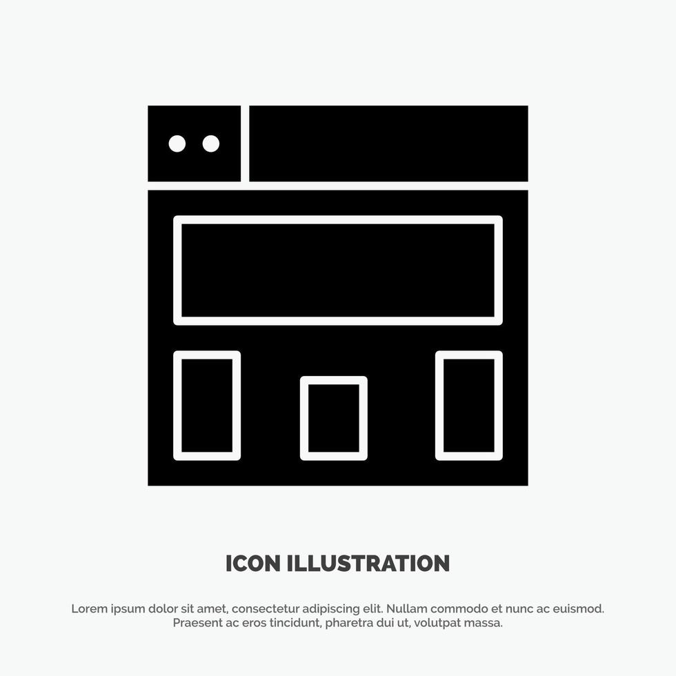 Graphics Design Layout solid Glyph Icon vector