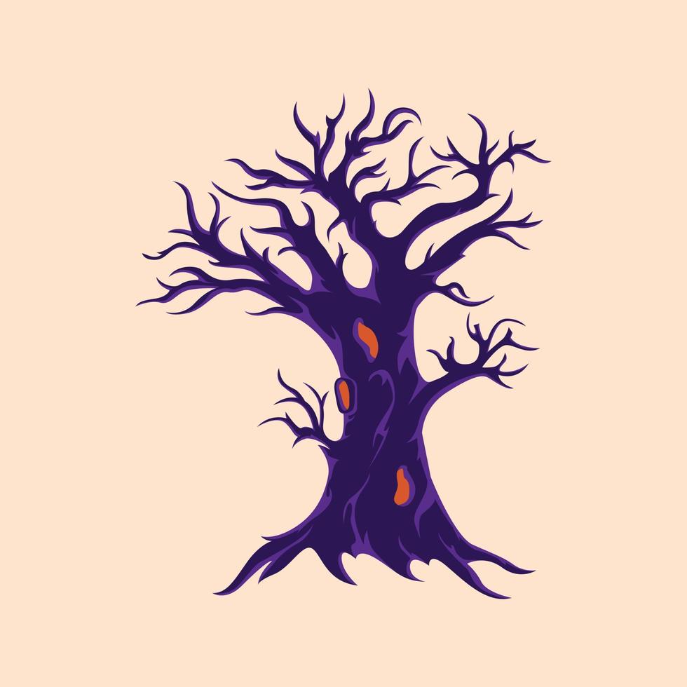 vector de arbol de halloween