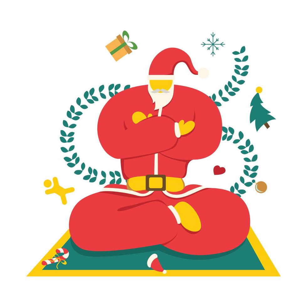 santa claus vuela sobre la alfombra vector