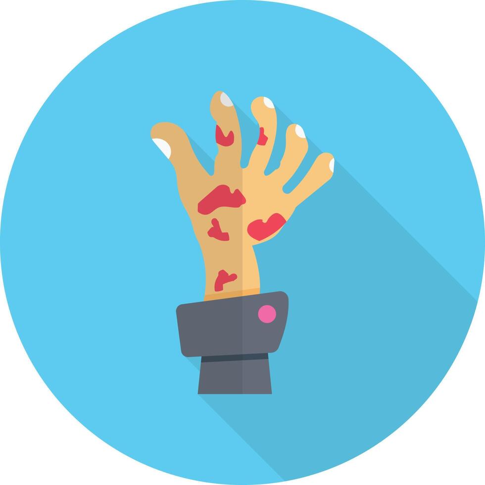 ilustración de vector de mano zombie en un fondo. símbolos de calidad premium. iconos vectoriales para concepto y diseño gráfico.