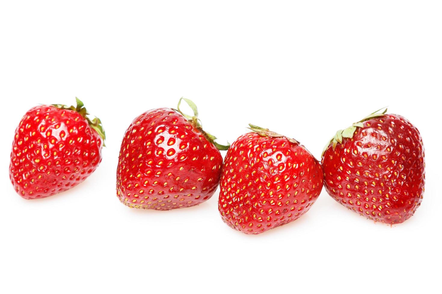 Fresh red ripe strawberries on white background photo