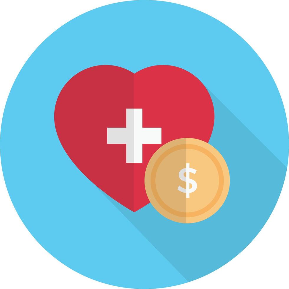 ilustración de vector de dólar de salud en un fondo. símbolos de calidad premium. iconos vectoriales para concepto y diseño gráfico.