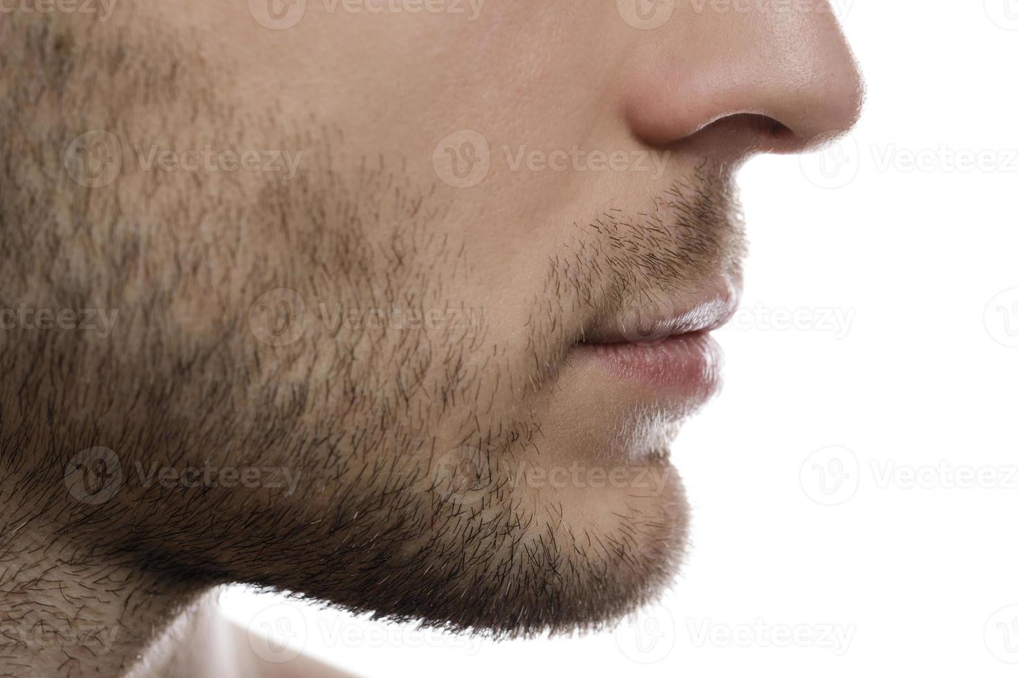 Close up of male chin and mouth photo