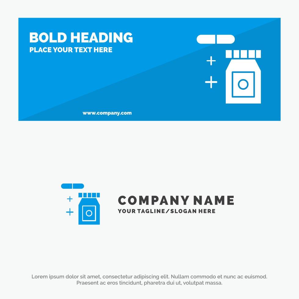 Tablet Rainy Temperature SOlid Icon Website Banner and Business Logo Template vector
