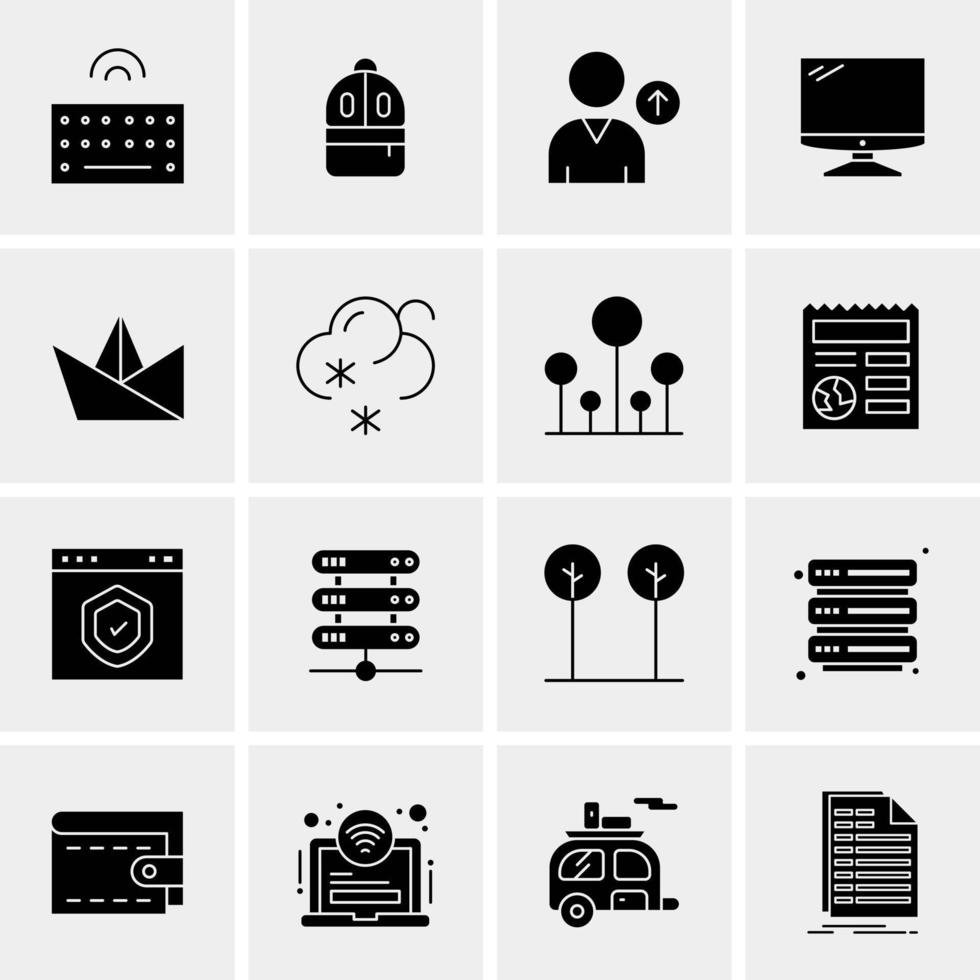 16 Universal Business Icons Vector Creative Icon Illustration to use in web and Mobile Related project