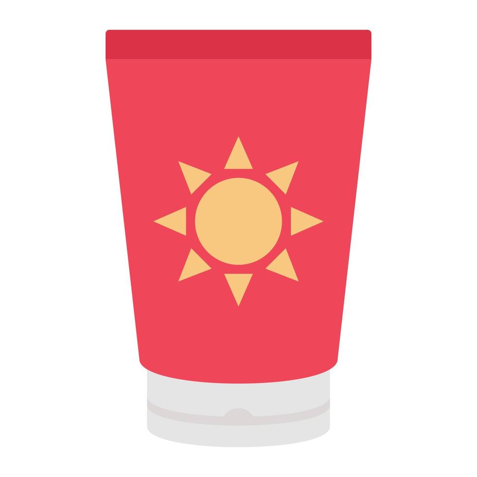 ilustración vectorial de bloqueador solar en un fondo. símbolos de calidad premium. iconos vectoriales para concepto y diseño gráfico. vector