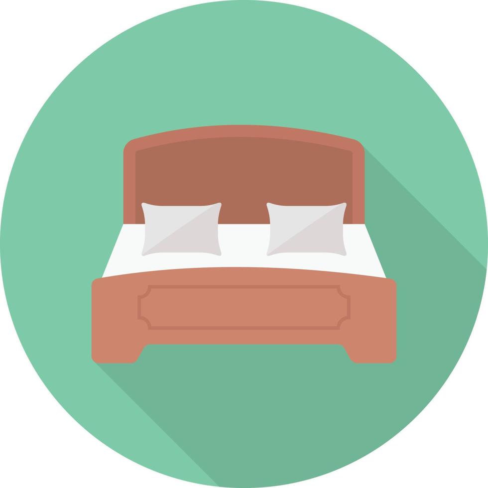 ilustración de vector de cama en un fondo. símbolos de calidad premium. iconos vectoriales para concepto y diseño gráfico.