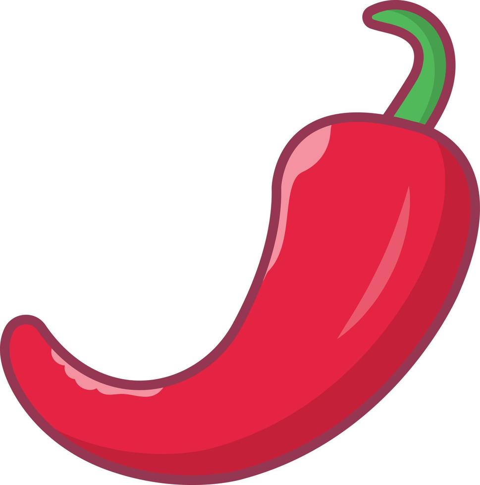 ilustración vectorial de pimiento rojo sobre un fondo. símbolos de calidad premium. iconos vectoriales para concepto y diseño gráfico. vector