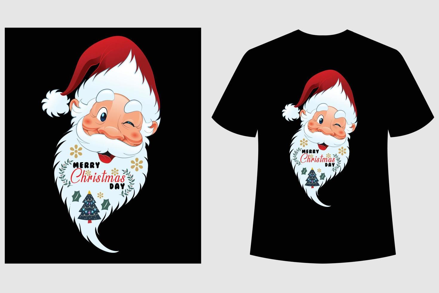 diseño de camiseta del día de navidad o día de navidad vector