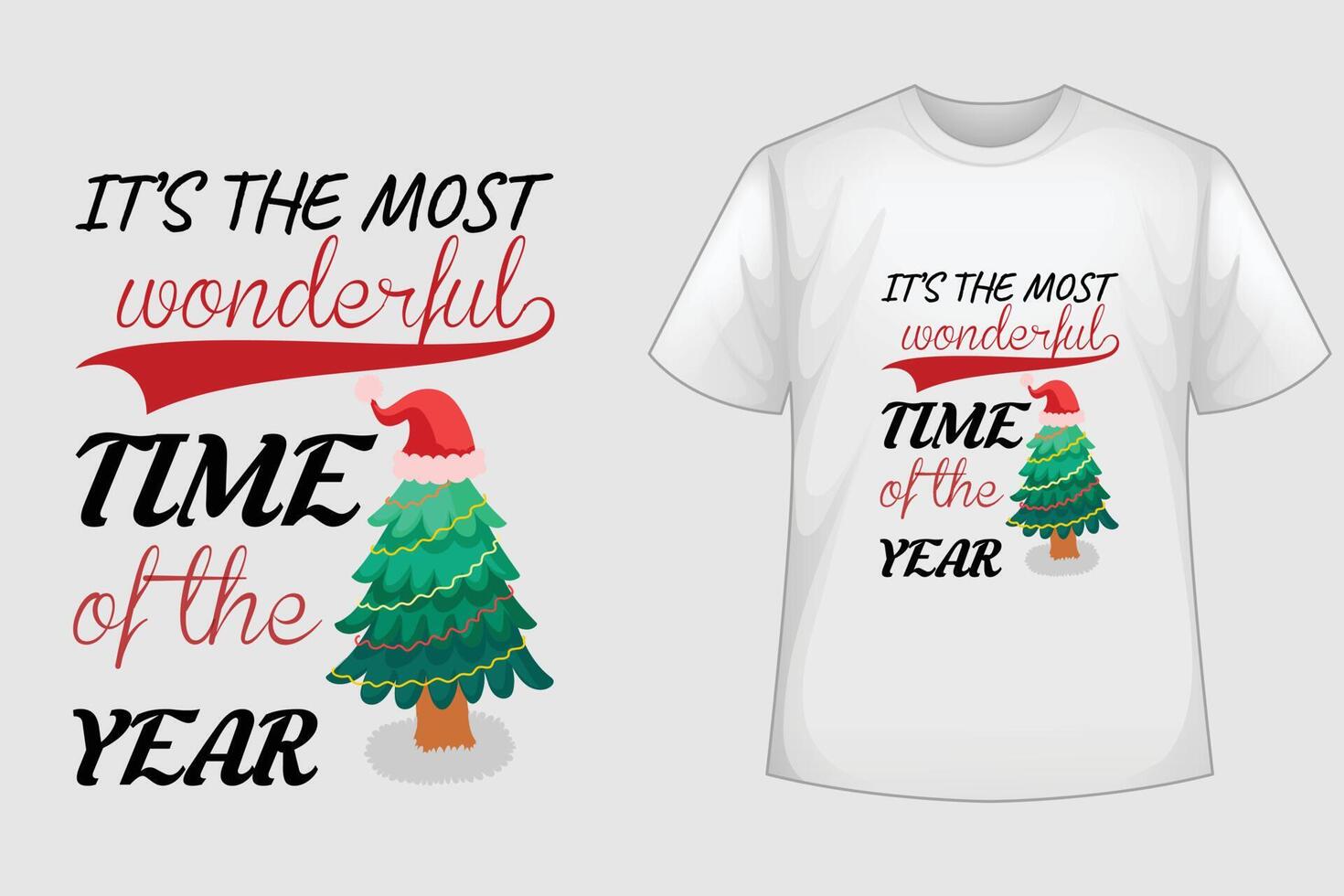 diseño de camiseta de día de navidad o día de navidad vector