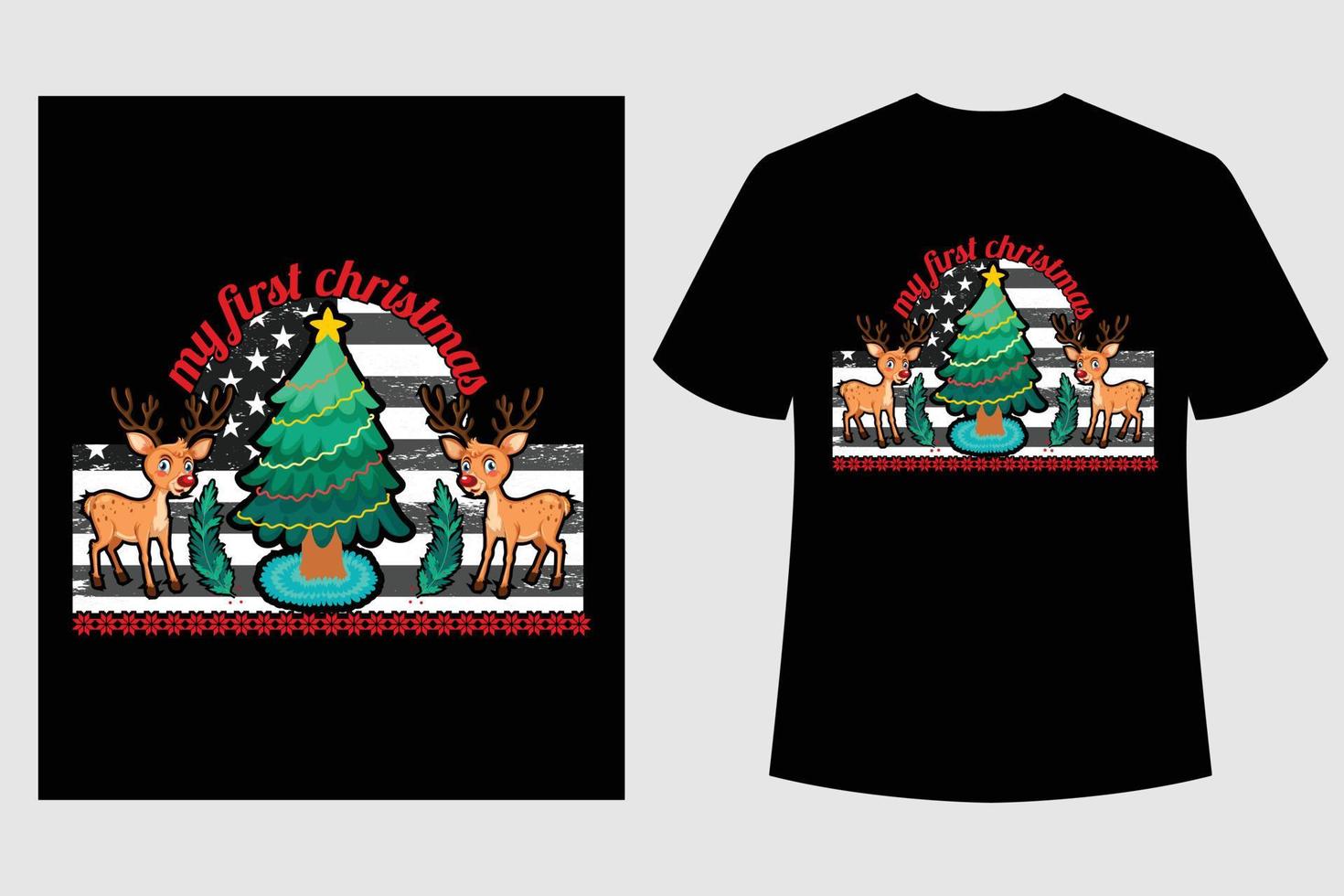 X-mas day or Christmas day t-shirt design vector