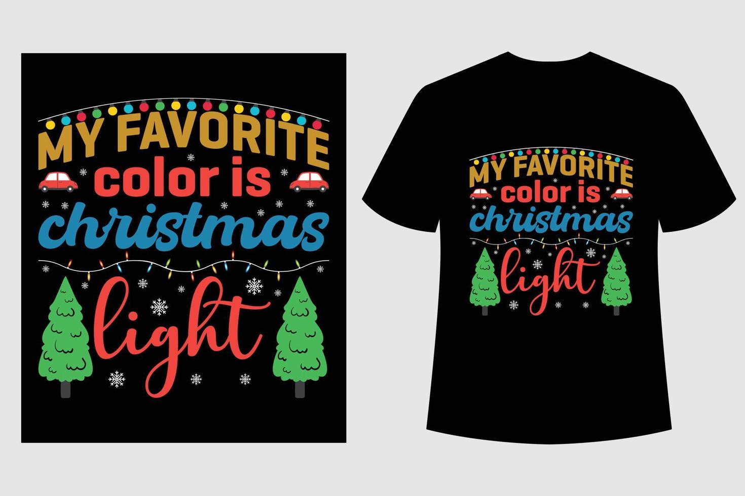 diseño de camiseta de día de navidad o día de navidad vector